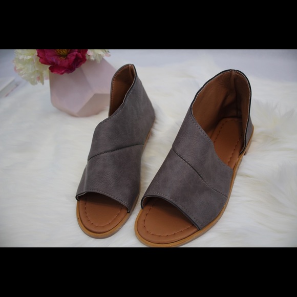 Shoes - Side Cut Out Peep Toe Bootie